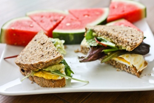 prettybalanced:  Egg and Avocado Sandwich
