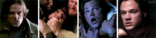 themegalosaurus:I can understand the urge to touch Sam’s throat, but really, this is too much! (than