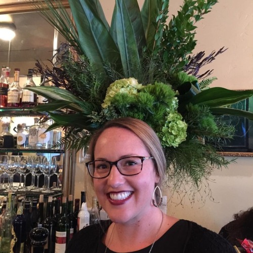 Loving Katie Delgado's New Headdress At Opal Restaurant And Bar. After All, It's Updo Friday! #kaleidoscopeflowerssb