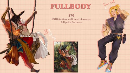Updated commission post! ♥ Reblogs are v much appreciated!If interested please email milkycha