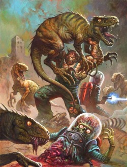 johnnythehorse:  Velociraptors Vs. Mars Attacks