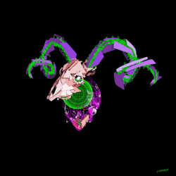 lordspew:  Digiskull Virus Made this last night cause I wanted to do some neonnn shit. 