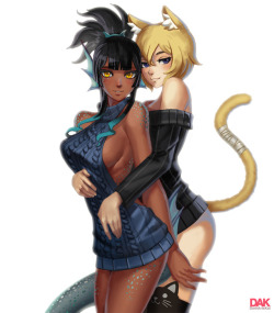 darkartskai:  Commission for Shonen and Vivi of the catfish ship, Lancet and Felicity. Mya~!Pose Reference: www.wykop.pl/cdn/c3201142/comment_iOoHmRPUkY5CBauv1K7b4rGZkVrh790A.jpg