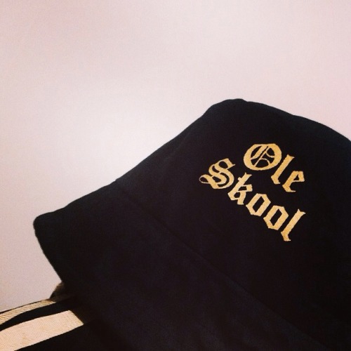 old-school-shit:  old-school-shit:  Quickly made this black & gold Ole Skool bucket hat.  Considering sale.  Like I said I’m considering sale, once I fix the fit of it. Reblog with a reply if you’re interested or drop it in my ask.NOTE: all bucket