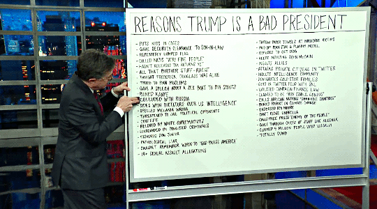 johnolivejar: Colbert: All The Other Reasons Trump Is A Bad President