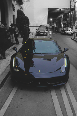 wearevanity:   Black 458 in Paris © 