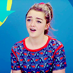  Maisie Williams reacting to the fact that