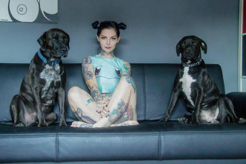 Beautiful girls tattooed