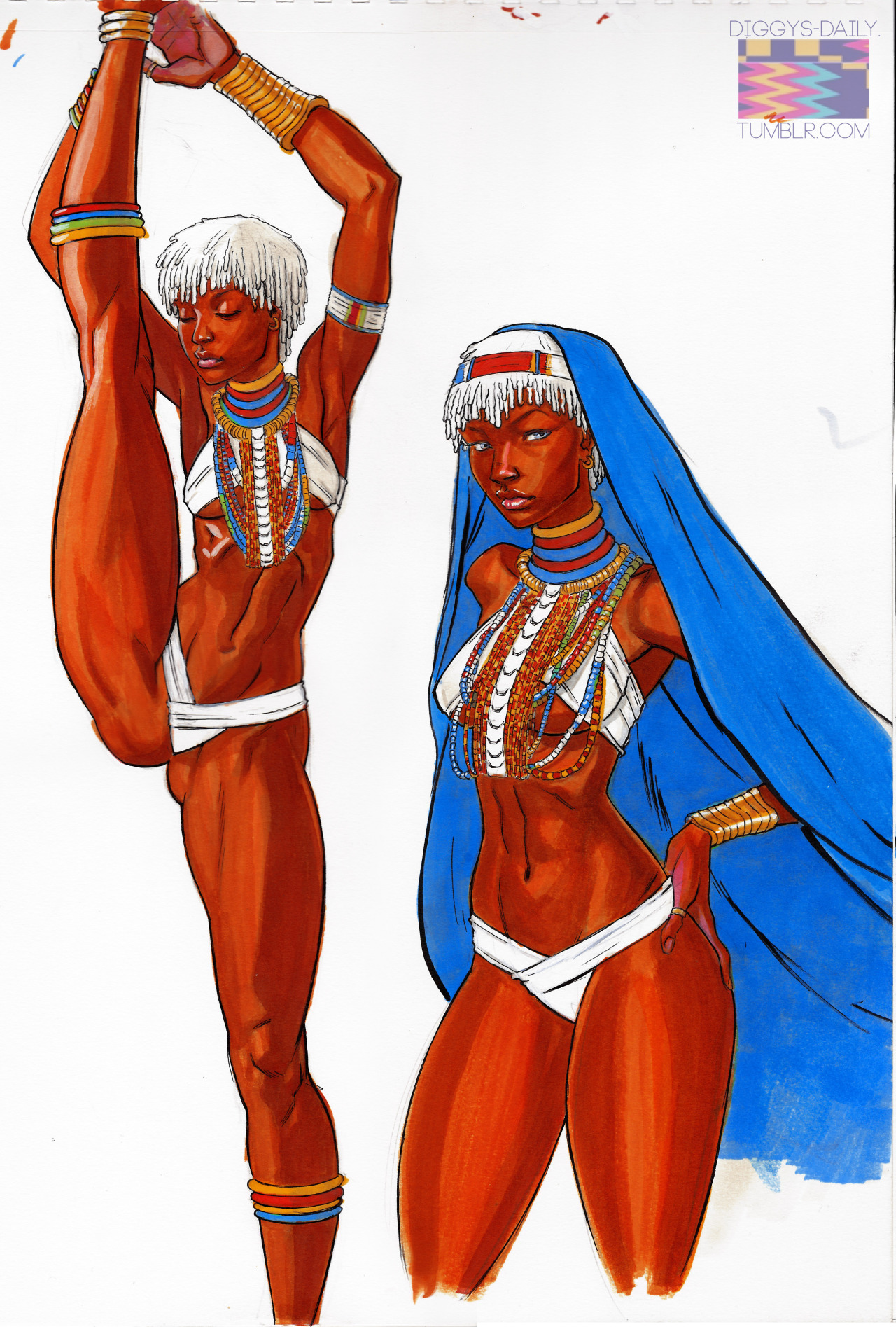 diggys-daily:  SKETCH OF THE DAY: ELENA (STREET FIGHTER III)   She&rsquo;s one