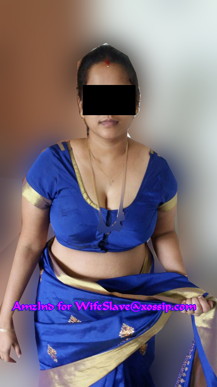 Desi wife blue saree