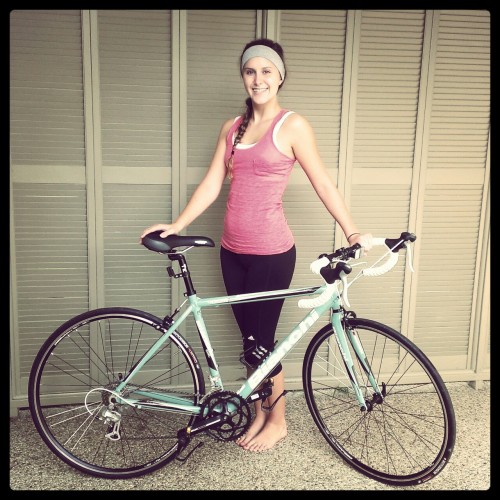 lionude:  First day on the new Bianchi. I rode twelve miles with my dad, and it felt amazing. Traini