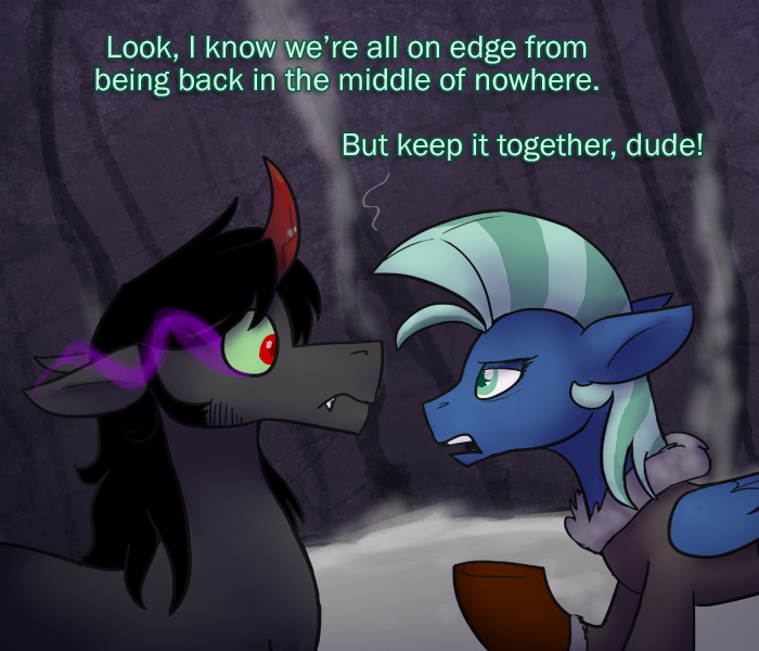 ask-king-sombra:  Hell hath no fury like a protective older sister. …And Drizzle