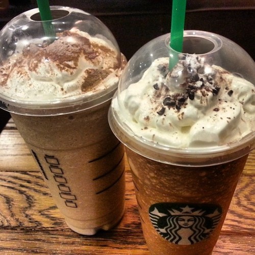 New Year&rsquo;s at #starbucks #whitechocolate #peppermint #darkchocolate #mocha #frappucino #wh