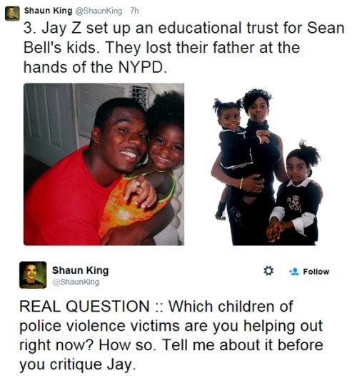 yivialo:Just because you don’t know about it doesn’t mean Jay Z isn’t ultra conscious and charitable