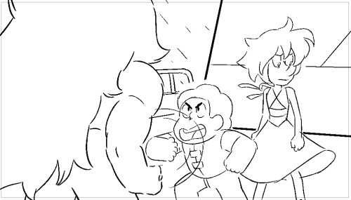 ghostdigits: Post 2 of 3, it sucks that Tumblr has a ten image cap. Here are some boards from act three of “Alone at Sea”. This was my first time drawing Jasper! Lapis and Jasper are two characters I have great difficulty with - Amber was a big