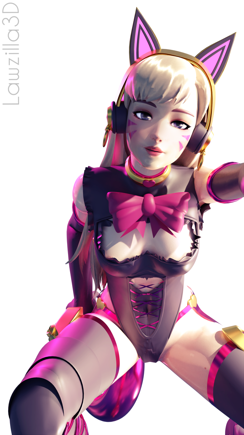 lawzilla3d:  And it’s finally done! Finished the Black cat D.va pack :3Hi-res +