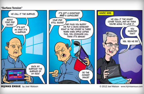 theverge: This comic predicted Apple “inventing” Microsoft’s Surface three years ago…
