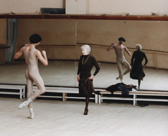 vintagepales:The Bolshoi dancer Nikolai Tsiskaridze being rehearsed by the 87-year
