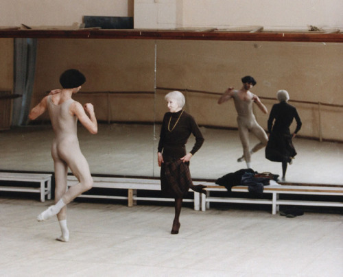 vintagepales:The Bolshoi dancer Nikolai Tsiskaridze being rehearsed by the 87-year old Galina Ulanov