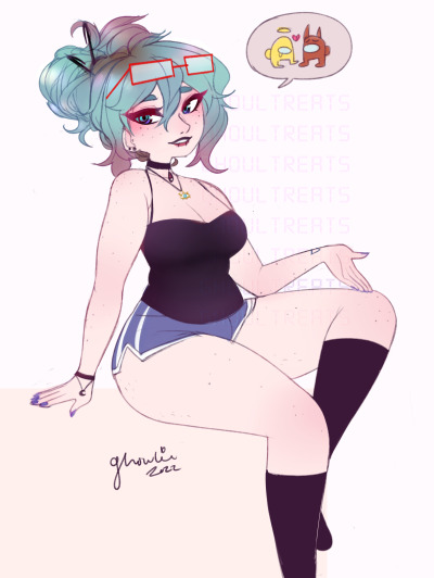 ghoulsjw:anyway i doodled my oc skellie before bed last night :)