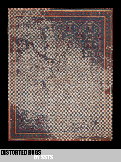 strangestorytellersims: DISTORTED RUGS by SSTSNew meshBase game compatible72 big rugs I just fell in