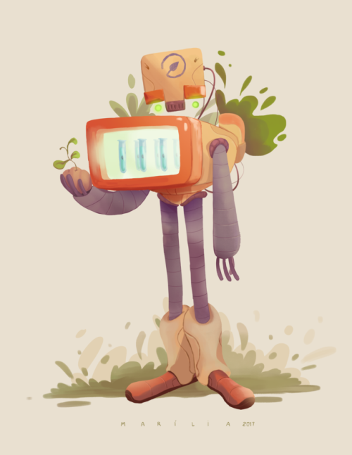 A farmer robot for the theme of the month of the Character Design Challenge!