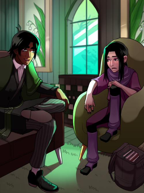 corgi-nub:(illustration is of Regulus and Severus)Trans Snape Week 6: Passion By second year, Severu