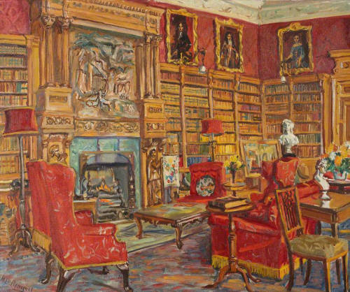 oldpainting:Marie-Louise Roosevelt Pierrepont - The Library by Irina