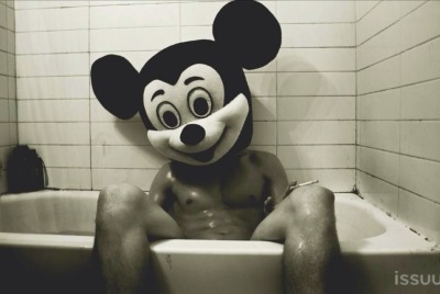 Mickey in the tub wasted!!