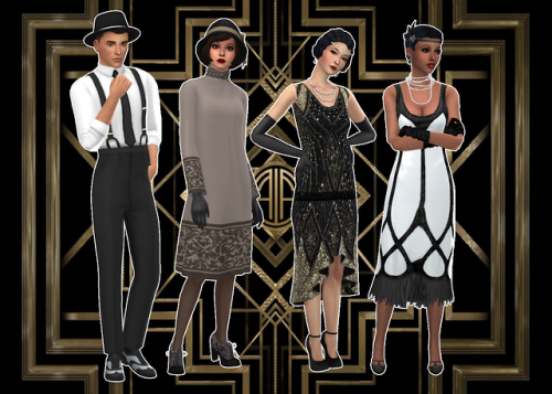 emmastillsims:Decades Lookbook - The 1920’sI have embarked on a 20th Century Decades Lookbook series