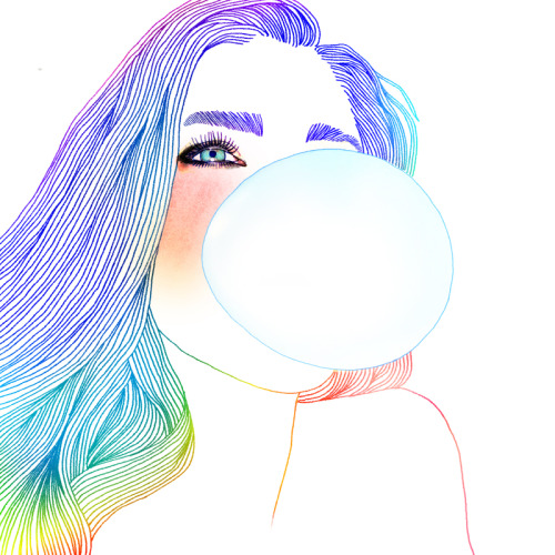 soulist-aurora:  Bubble Gum Girl by Hajin Bae 