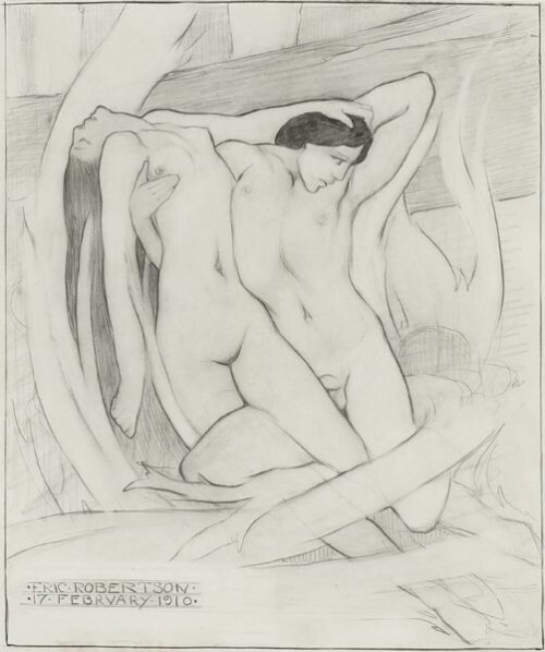 &lsquo;The Lovers&rsquo;. Eric Robertson. 1910.