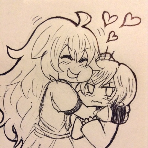 booksandweapons:  someone requested freezerburn where Weiss acts shy ah im sorry if it doesnt look good! 
