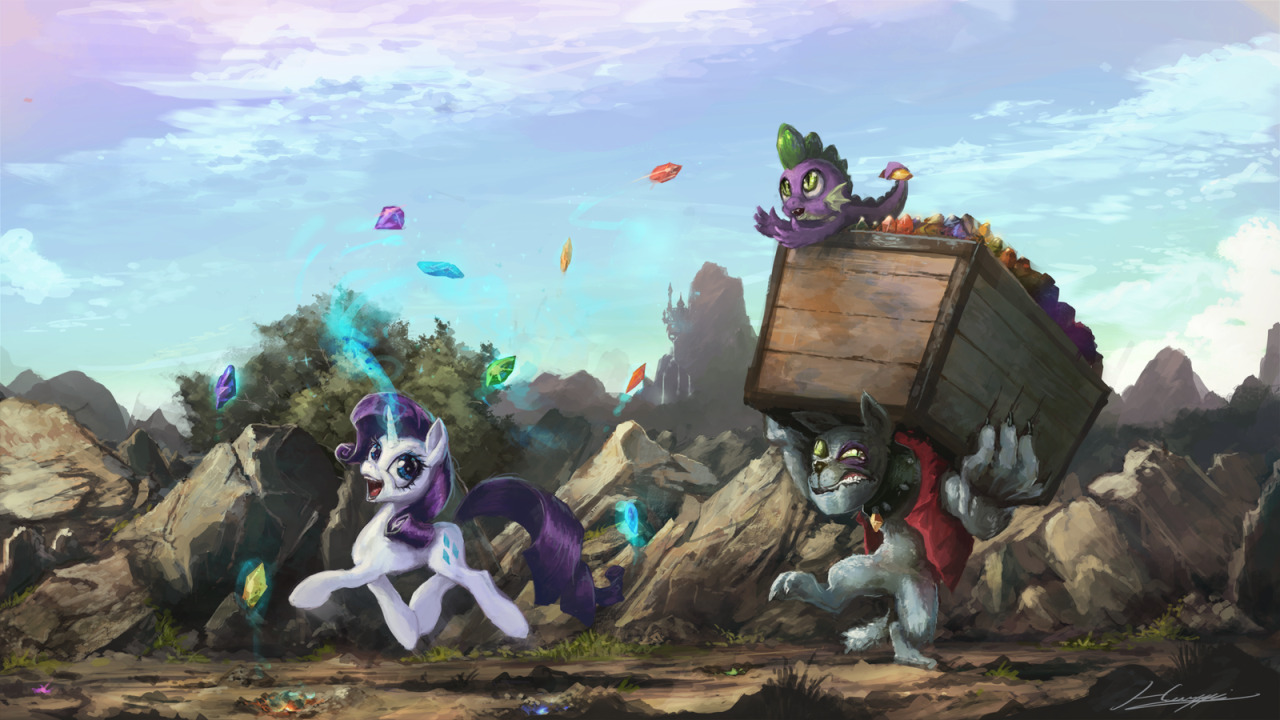 pia-chan:  mlpfim-fanart:  MLP - Just Another Day on the Gem Fields by Huussii  &lt;3