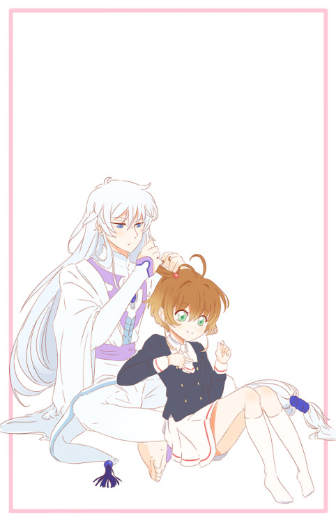 simona-artista-artblog:Quick doodle! Cause there needs to be more Yue taking care of Sakura in life 