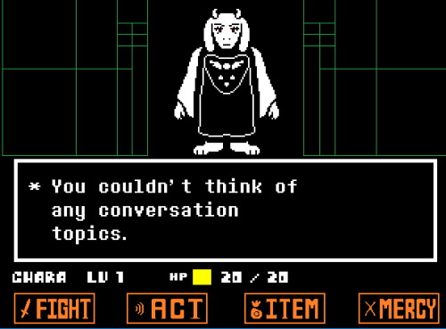 Some Really Questionable Stuff Frisk Does Under Acts Options