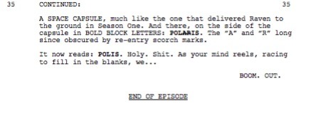 Hey, guys!We say this every week, but we couldn’t be more grateful for you all, and we had a fantastic night watching live with everyone.  To thank you, please enjoy this excerpt from last night’s episode, written by Kira Snyder.  