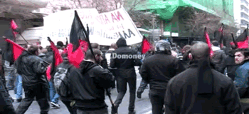 kropotkindersurprise: 2010 - Anarchists protesting economic inequality in Athens
