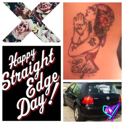 Happy Straight Edge Day from ya (I think only) Jersey straight edge girl. ✖️✖️✖️ #happystraightedgeday #edgegirls