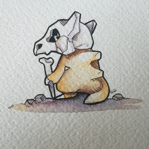 I drew cubone because  There is no reason for it tbh