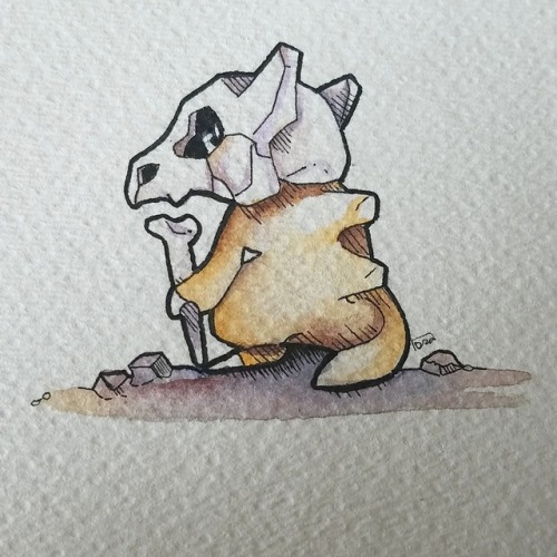 I drew cubone because There is no reason for it tbh