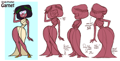 bucketofchum:My character design sheet for Garnet for the Beach City Witch Project (fan animati