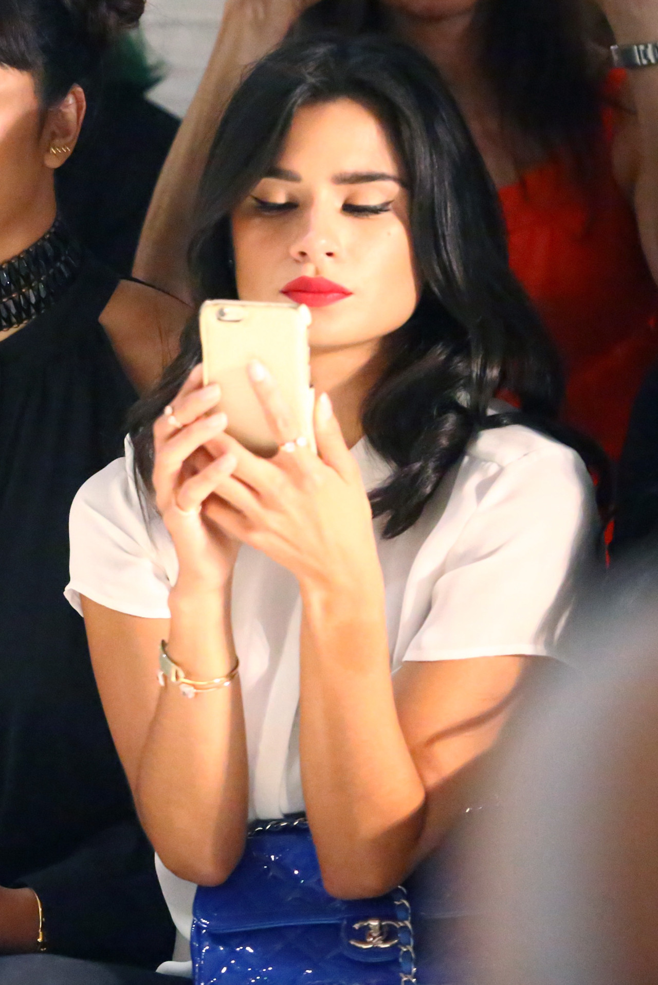 celebritiesofcolor:  Diane Guerrero attends the Nicole Miller fashion show during