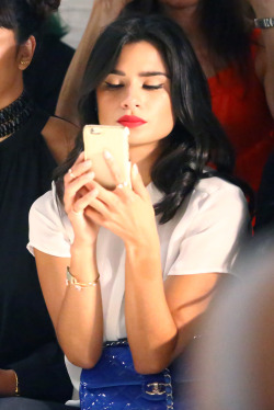 celebritiesofcolor:  Diane Guerrero attends the Nicole Miller fashion show during Spring 2016 New York Fashion Week: The Shows at The Gallery, Skylight at Clarkson Sq on September 11, 2015 in New York City.