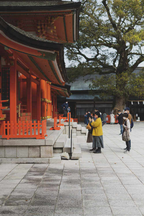 worship path Usa Jingu, Oita, March 2022 