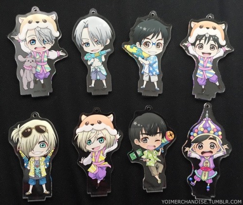 yoimerchandise: YOI x Animate Bangkok Exclusive Acrylic Keychains/Stands Original Release Date:March 2017 Featured Characters (6 Total):Viktor, Yuuri, Yuri, Makkachin, Phichit, Phichit’s Hamster Highlights:Phichit brought the main trio to Thailand and