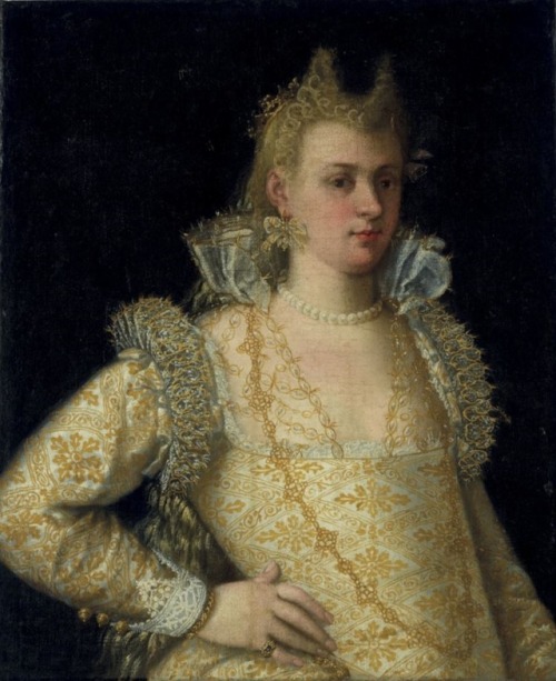 jeannepompadour:Portrait of a lady; attributed to Francesco Montemezzano (1555–after 1602) Wow, lady