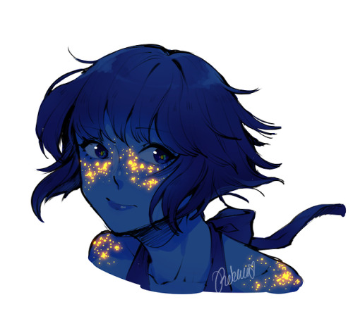 tried out a new CSP brush ft. Lapis i just wanted to draw her with golden freckles like in the actua