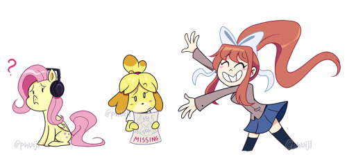 Some recent and old commissions, lot of doki dokis <3Biggest highlight is definitely when my free