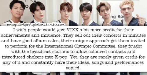 unpopularkpop-opinions: I wish people would give VIXX a bit more credit for their achievements and i